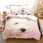 Комплект постельного белья для собаки для спальни, мягкое постельное белье для двуспальной кровати, комфортный домашний пододеяльник, качественный пододеяльник и наволочка
