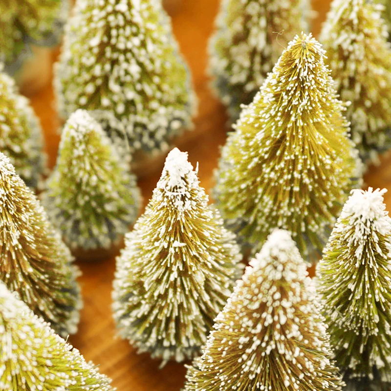 12 шт. мини комплект для рождественской елки сизаль искусственные сосны с