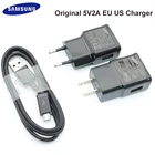 Зарядное устройство Samsung с европейской вилкой, адаптер для путешествий, 5 В, 2 А, зарядный кабель Micro USB для Galaxy S7, S6 Edge, J3, J5, J7, A3, A5, A7 2016, A10, Note 5, 4