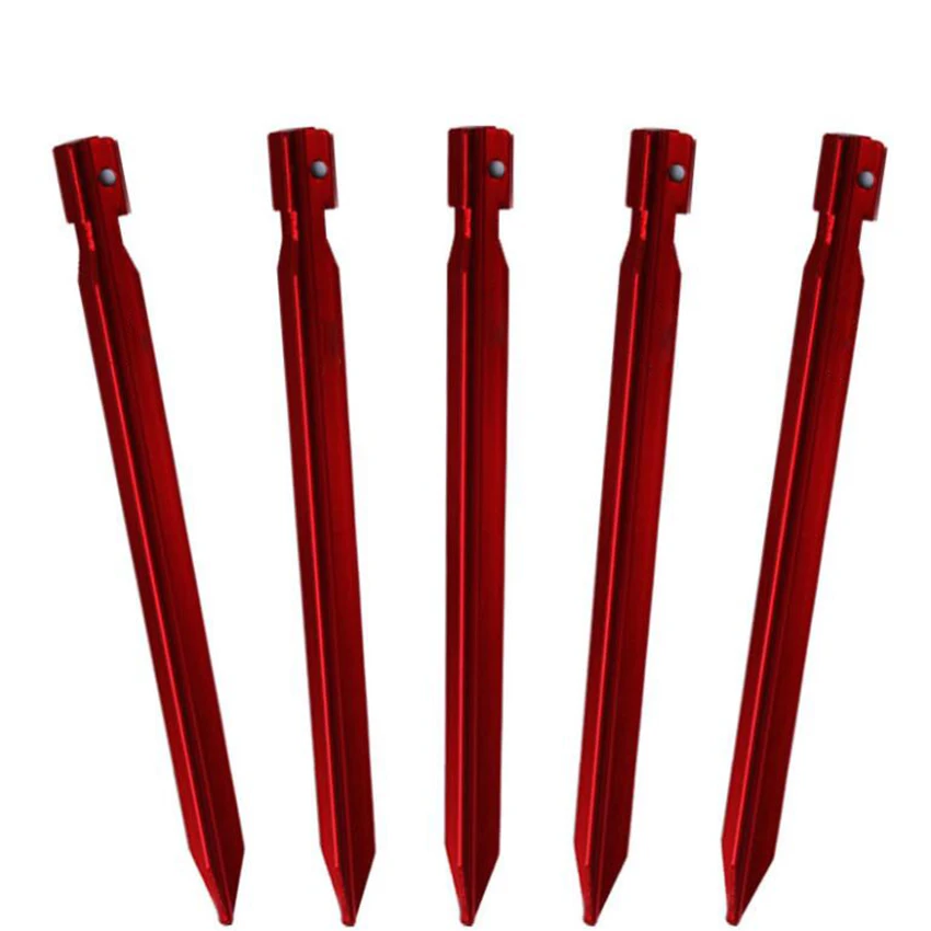 

5Pcs/lots Tent Canopy Ground Nails 25cm Outdoor Camping Hiking Tent Pegs Nails Canopy Rope Floor Nail Stakes Tent Accessories
