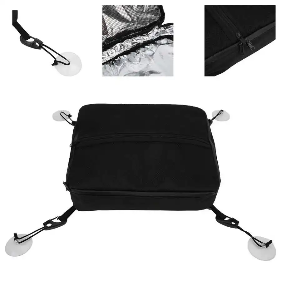

Paddleboard Mesh Deck Bag Black Paddleboard Mesh Bag With 4 High‑quality Suction Cup Stand Up Paddle Board Deck Bag Storage Bag