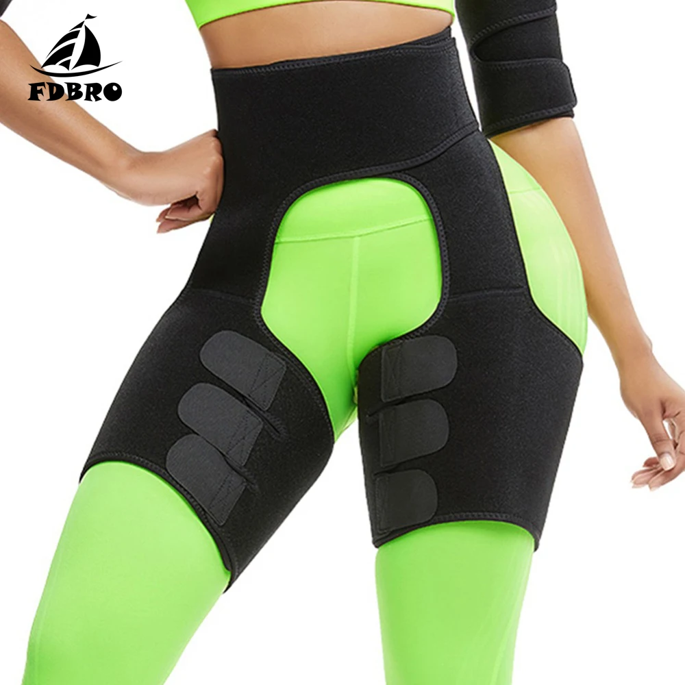 FDBRO пояс для ног прикрепляющий триммер бедер пота потеря веса неопреновый ремень