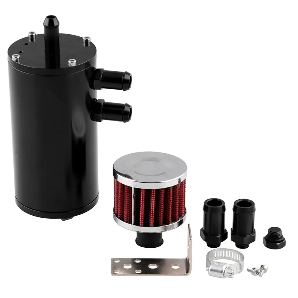 

Oil Catch Can Reservoir Breather Filter Aluminium W/Filter For Acura