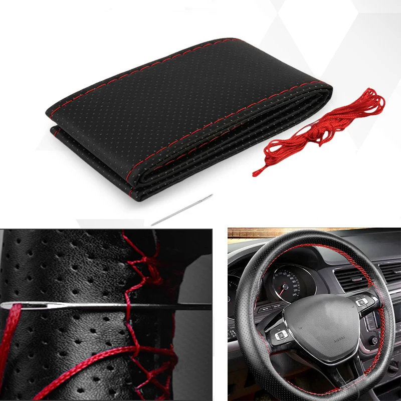 чехол на руль оплетка Чехол 38см Сшитый вручную Искусственная кожа for Mazda CX 5 CX5 2 3