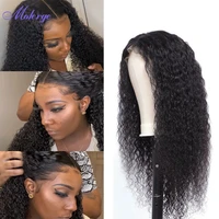 kinky curly frontal wig curly human hair wig 32 inch hd lace human hair wigs for women human hair hd water wave lace frontal wig