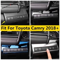 for toyota camry 2018 2022 car head light lamp switch button frame decor cover trim silver blue black interior accessories