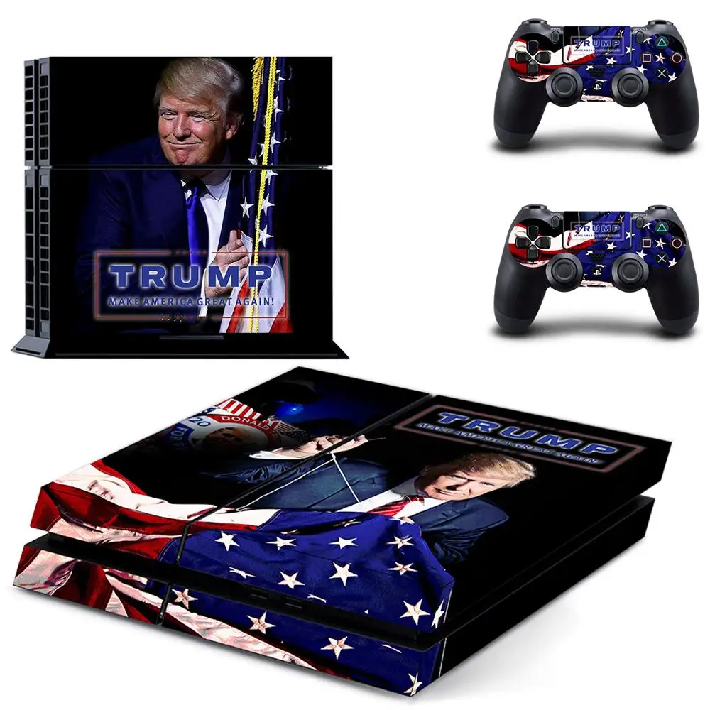Дональда Трампа PS4 Стикеры Play station 4 кожи наклейка для Игровые приставки консоли и