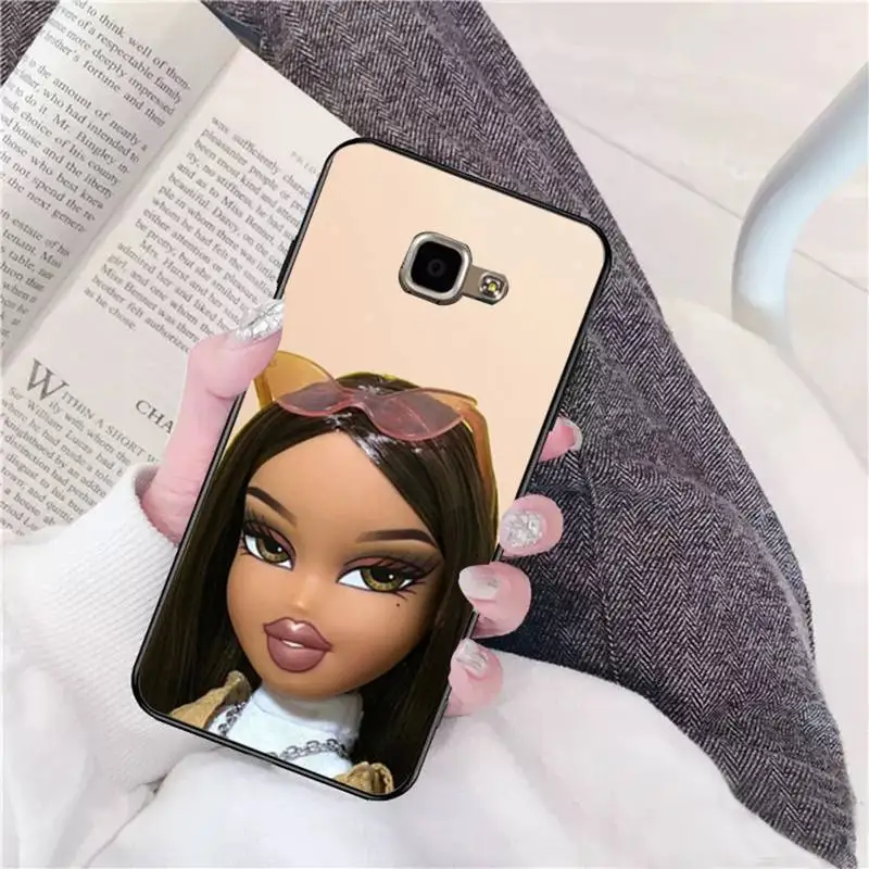 

0 Cute Bratz Black Soft Phone Case For Samsung A 9 10 20 30 40 M20 S 30 31 J5(2015) J5prime 6 7 Plus
