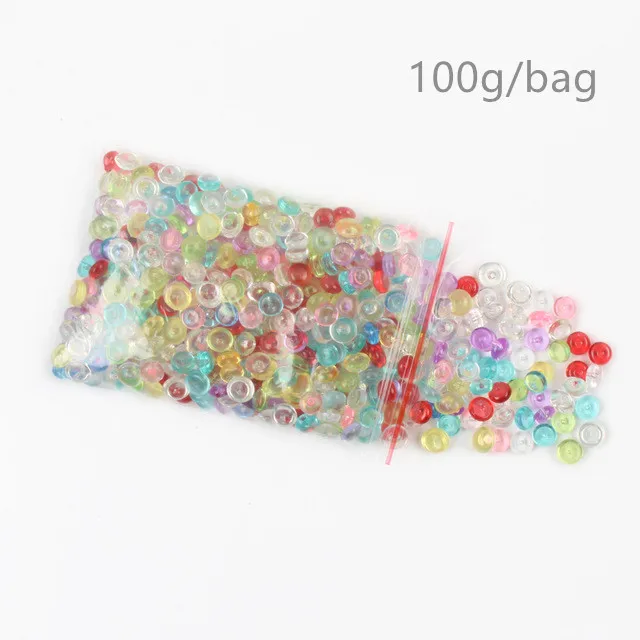 100g Mix Colors 100 г/пакет цветной Лизун добавка Рыбная чаша DIY бусины для искусства вечерние ремесло слизи украшения аксессуары поставки ваза делая игрушки - Цвет: 100g Mix Colors
