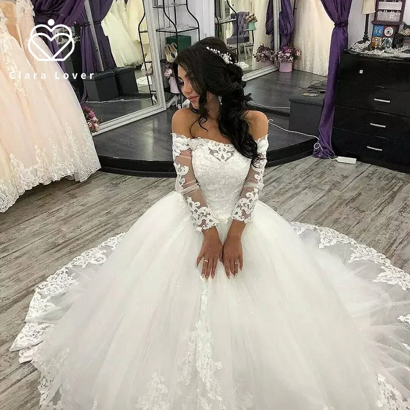 

2021 new main mermaid a-line princess beach short wedding dresses dress bride lace long sleeve tail wedding shop online china