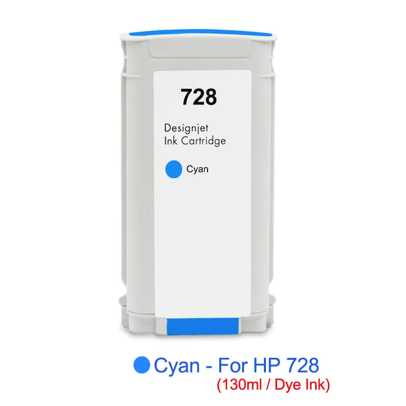 1 PCS - Cyan Третий вечерние 300 мл./шт. для hp 728 переработанный чернильный картридж с чернилами для hp DesignJet T730 T830 принтер с новой версией чип - Цвет: 1 PCS - Cyan