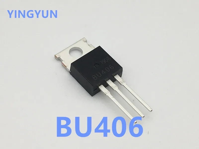 20 шт./лот BU406 TO-220, кремниевый коммутационный транзистор NPN, новинка