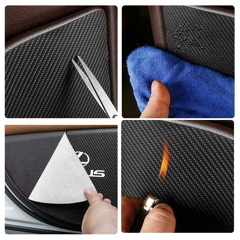 4 шт. кожаная защитная пленка для автомобильной двери Lexus ES RS UX NX 2017-2021 | Автомобили