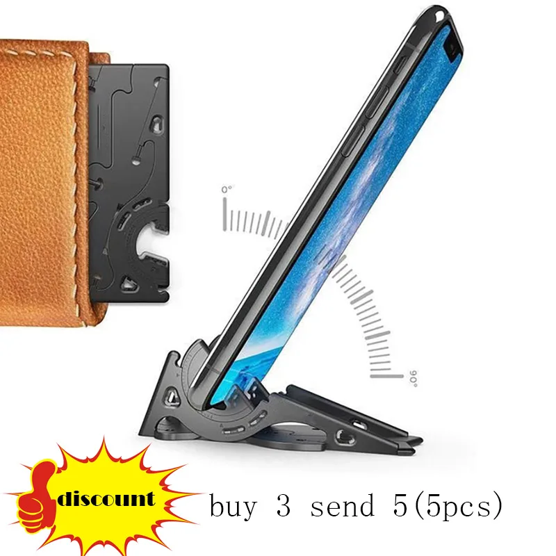 buy 3 get 2 free Крутой стабилизирующий складной держатель для телефона тип карты портативный вращение Удобный домашний стабильный Универсальный Карманный штатив регулируемый - Цвет: buy 3 get 2 free