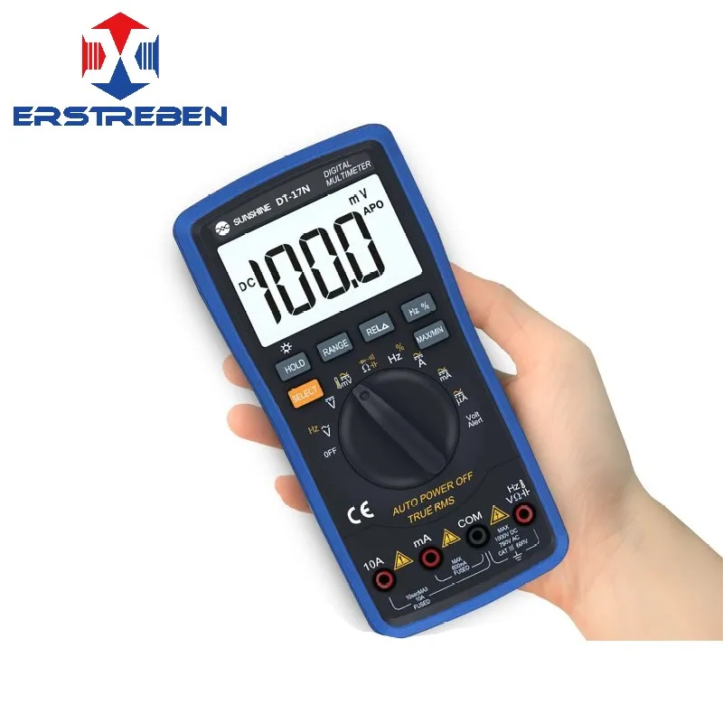 

SUNSHINE DT-17N Fully Automatic Multimeter High Precision Digital Display AC DC Voltage and Current Resistance Ohm Measurement