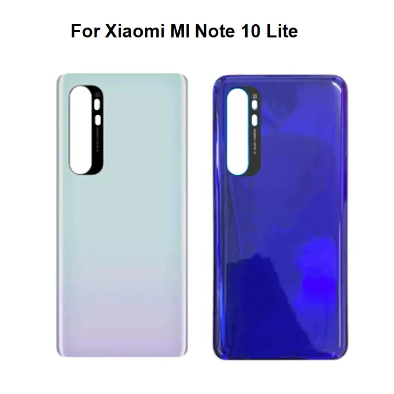 Крышка батарейного отсека 6 47 дюйма для Xiaomi Mi Note 10 Lite задний корпус стеклянная