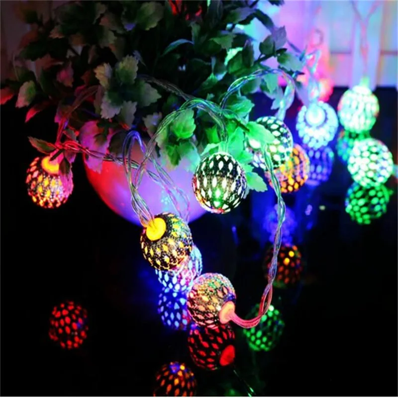 Гирлянда декоративная с шариками из ротанга /светодиодов | Лампы и освещение