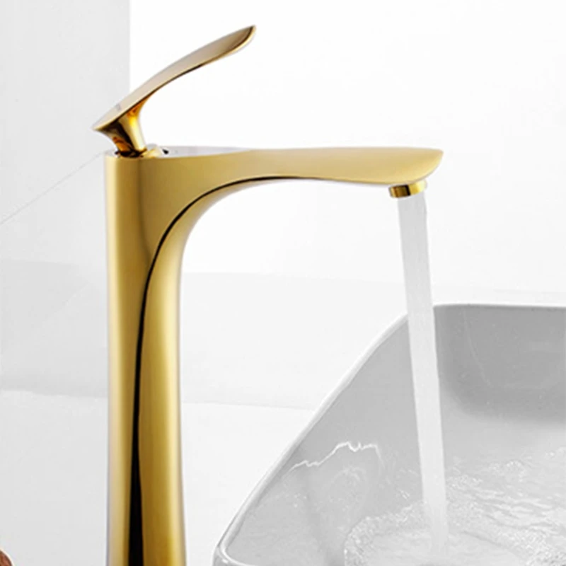 

Cold And Warm Chrome Single Handle Bathroom Sink Taps Surface Mounted Faucet