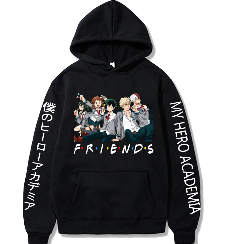 

Harajuku My Hero Academia Print Hoodies Men Women Funny Long Sleeve Casual Pullover Tops