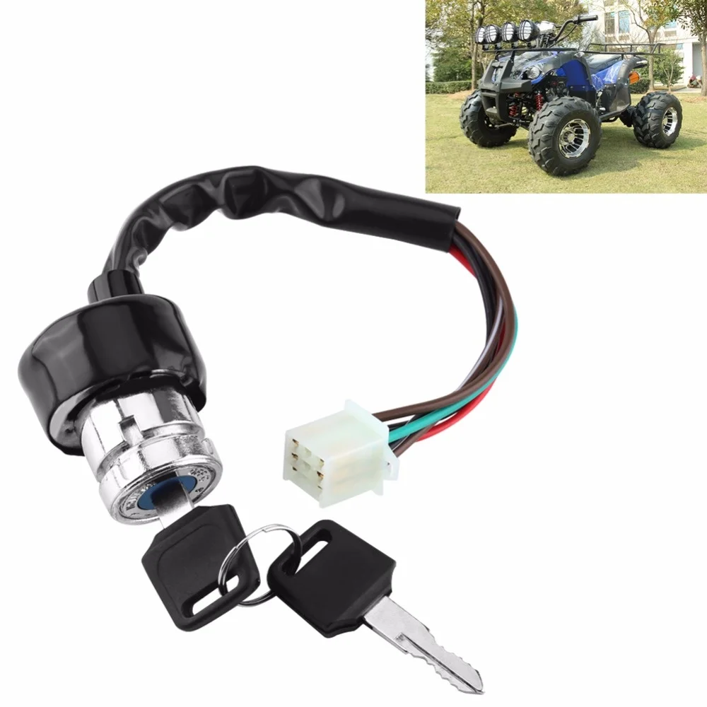 Universal 6 Wire Ignition Switch 3 Position 2 Keys Motorcycle Kart Pit Quad Bike Motorcycle Switches Ignition Key Switch