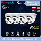 Hikvision совместимая 8MP IP-камера ColorVu H.265 POE Встроенный микрофон P2P мини-камера видеонаблюдения с поддержкой Dahua NVR