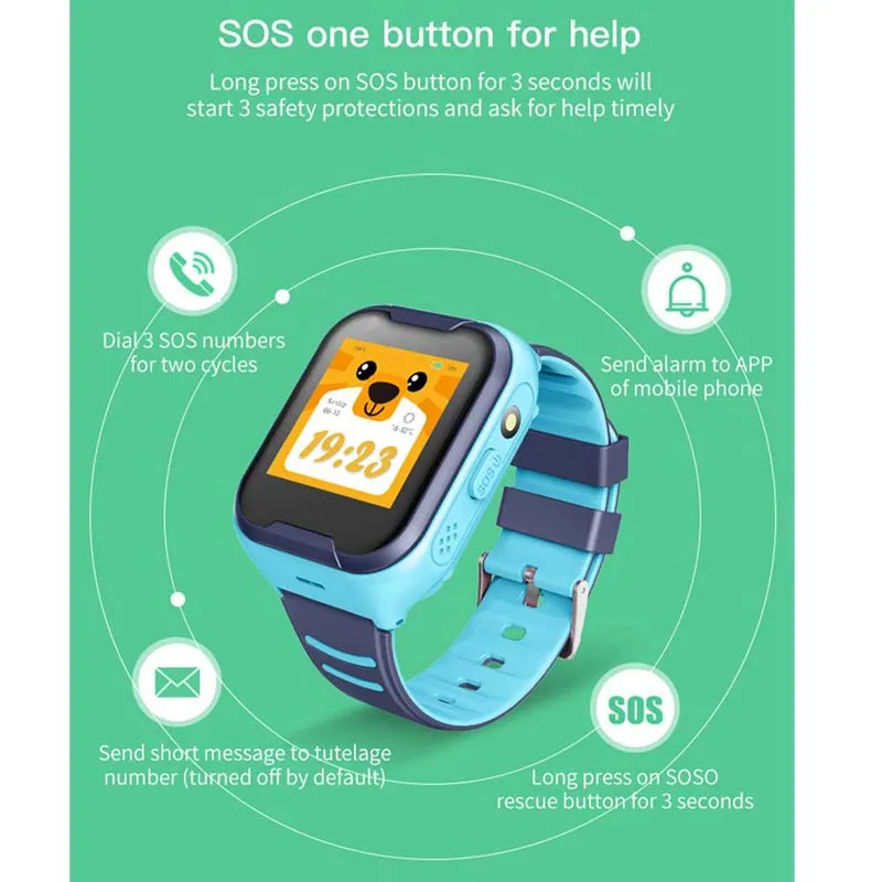 4G A36E Wifi gps SOS умные часы детский Видеозвонок IP67 водонепроницаемая камера с