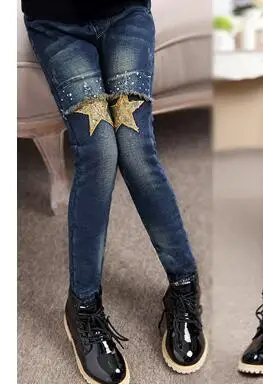 629 jeans Коллекция года, Весенняя детская одежда джинсы для девочек повседневные тонкие джинсы для маленьких девочек, джинсы для крупных девочек, длинные штаны - Цвет: 629 jeans