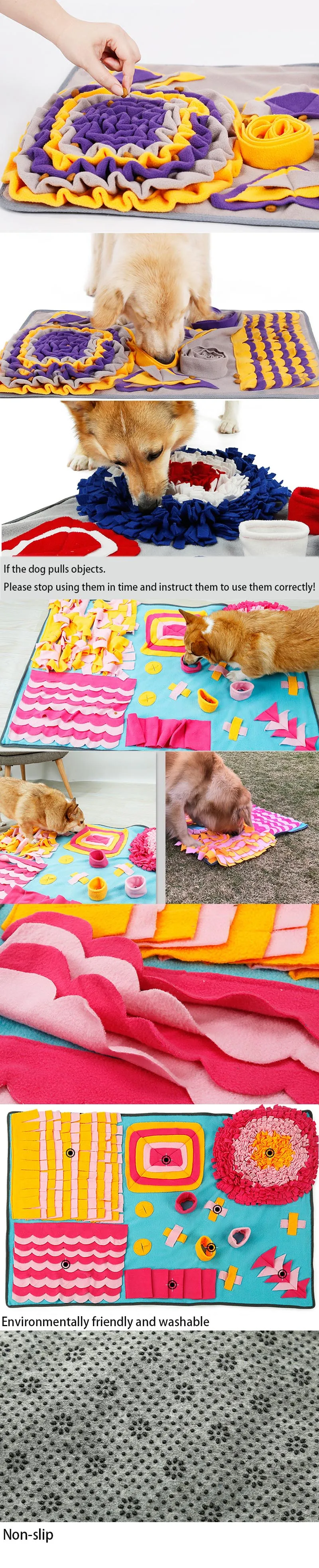 

NEW Pet Dog Mat Nose Smell Training Blanket Sniffing Pad Slow Feeding Bowl Food Dispenser Carpet Relieve Stress Non-Slip Puz