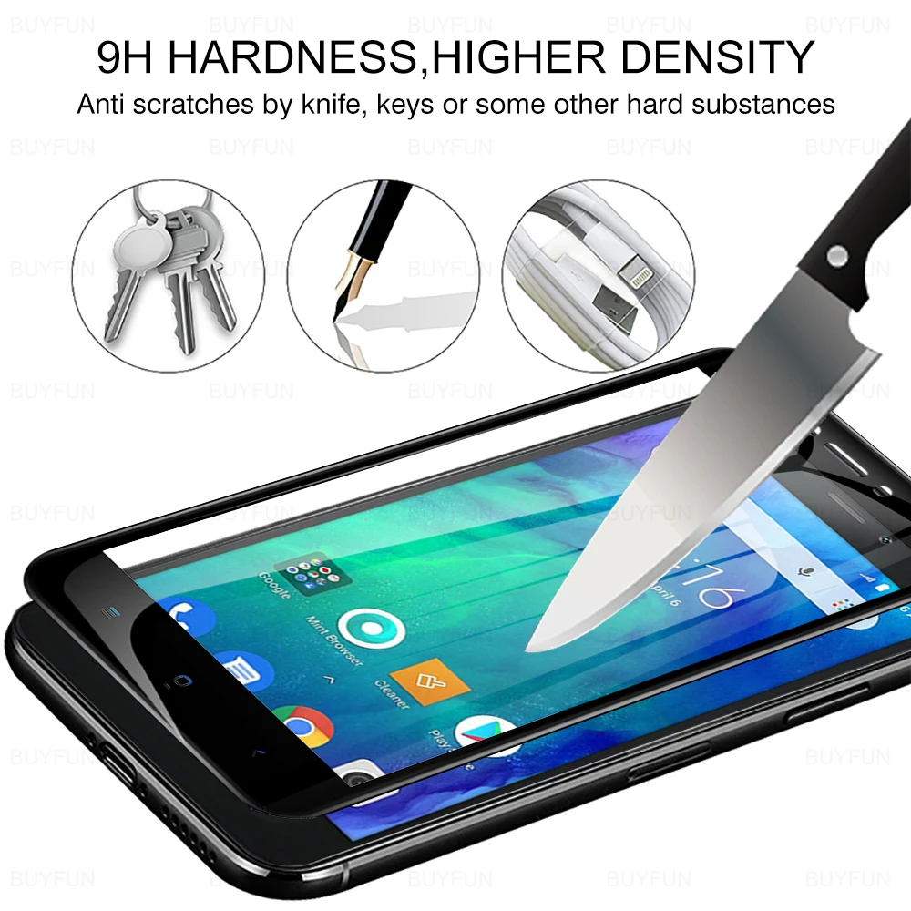 2 в 1 закаленное стекло на весь экран для Xiaomi Redmi Go Защита объектива камеры Redme M1903C3GG