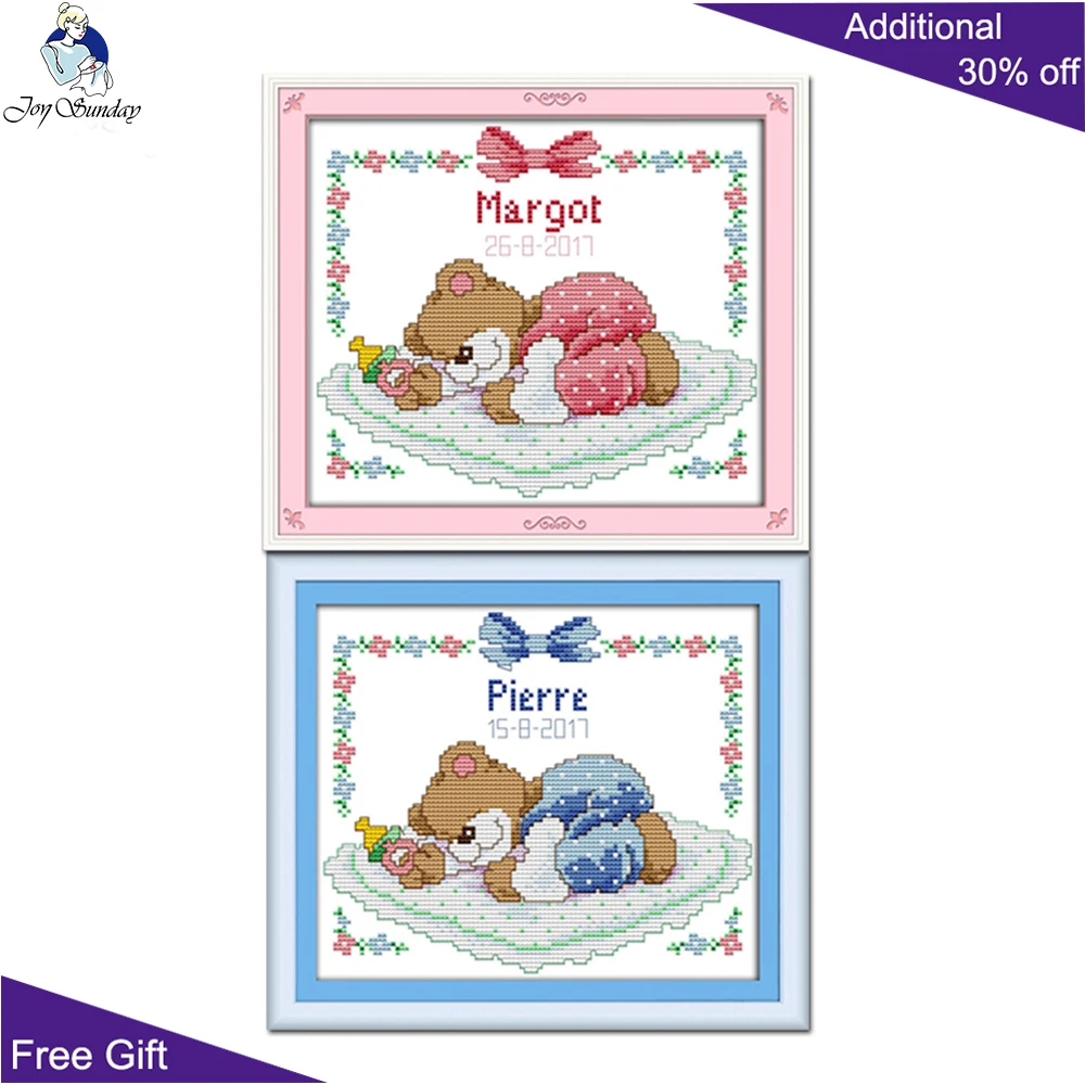 Набор для вышивки крестиком Joy Sunday Baby Bear C727 C728 14CT 11CT|cross stitch kits|embroidery cross stitchcounted kits |