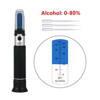 hand held refractometer alcohol alcoholometer 080vv liquor detector concentration spirits tester with atc