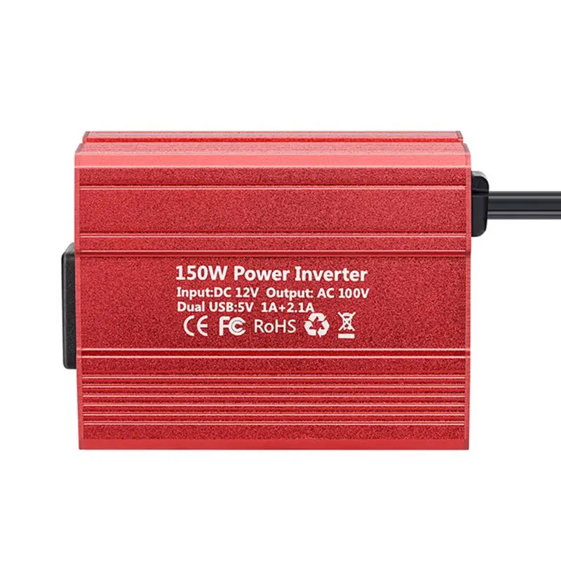

150W 3.1A Car Power Inverter DC 12V to AC 110V/220V Dual USB Converter Adapters