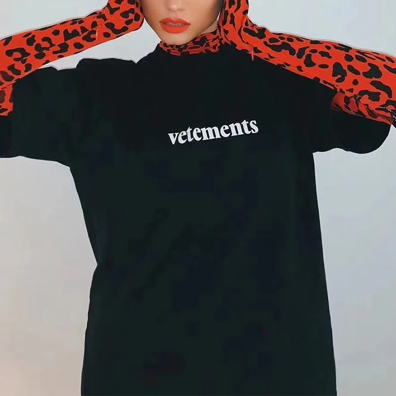 2020ss Vetements футболка для мужчин женщи с короткими рукавами принтом большие тег