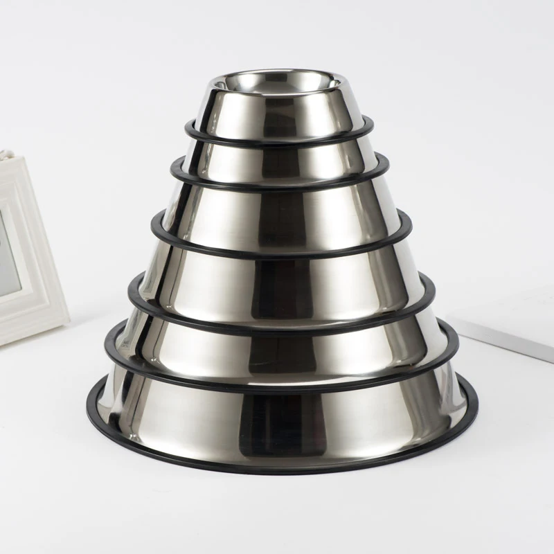 Миска для собак из нержавеющей стали нескользящая прочная противоосенняя миска