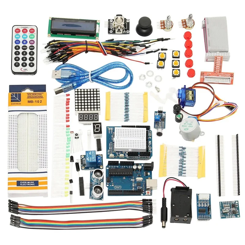 Для UNO R3 стартовый набор 1602 LCD сервопривод ультразвуковой мотор светодиодный