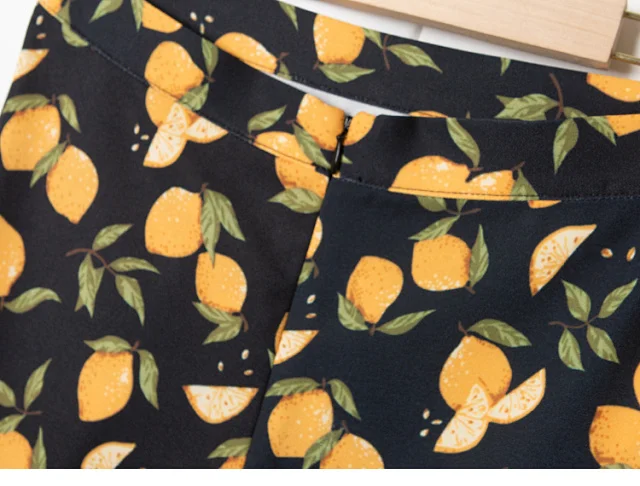 

Lemon Printed Jupe Women High Waist Spring Summer 2021 New Ladies Midi Skirt