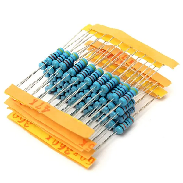 

300pcs/lot 1W Metal Film Resistor Assorted Kit, 30 values 1% 1K - 820K assortment Set of resistors 1K 10K 100K 1.5K 15K 150K 2K