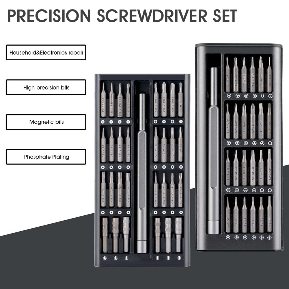 

Precision Screwdriver Set Cr-V Steel Magnetic Driver And Bits Electronics Repair Tool Kit For Phones Computers Watches Dropship
