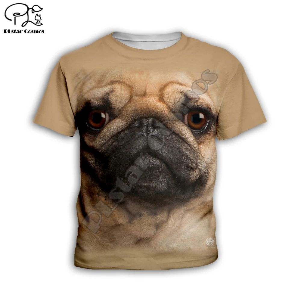 

Kids cute Dog face Children's wear 3d T-shirt Boys/Girls Printed funny pig/shark Top Short Sleeve Christmas Tshirts dropShip-KT3