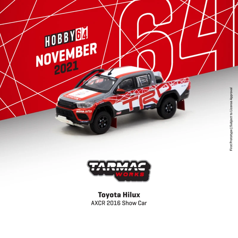 

Tarmac работает 1:64 модель автомобиля Toyota Hilux AXCR 2016 демонстрация автомобиля сплав автомобиля литой демонстрационный дисплей