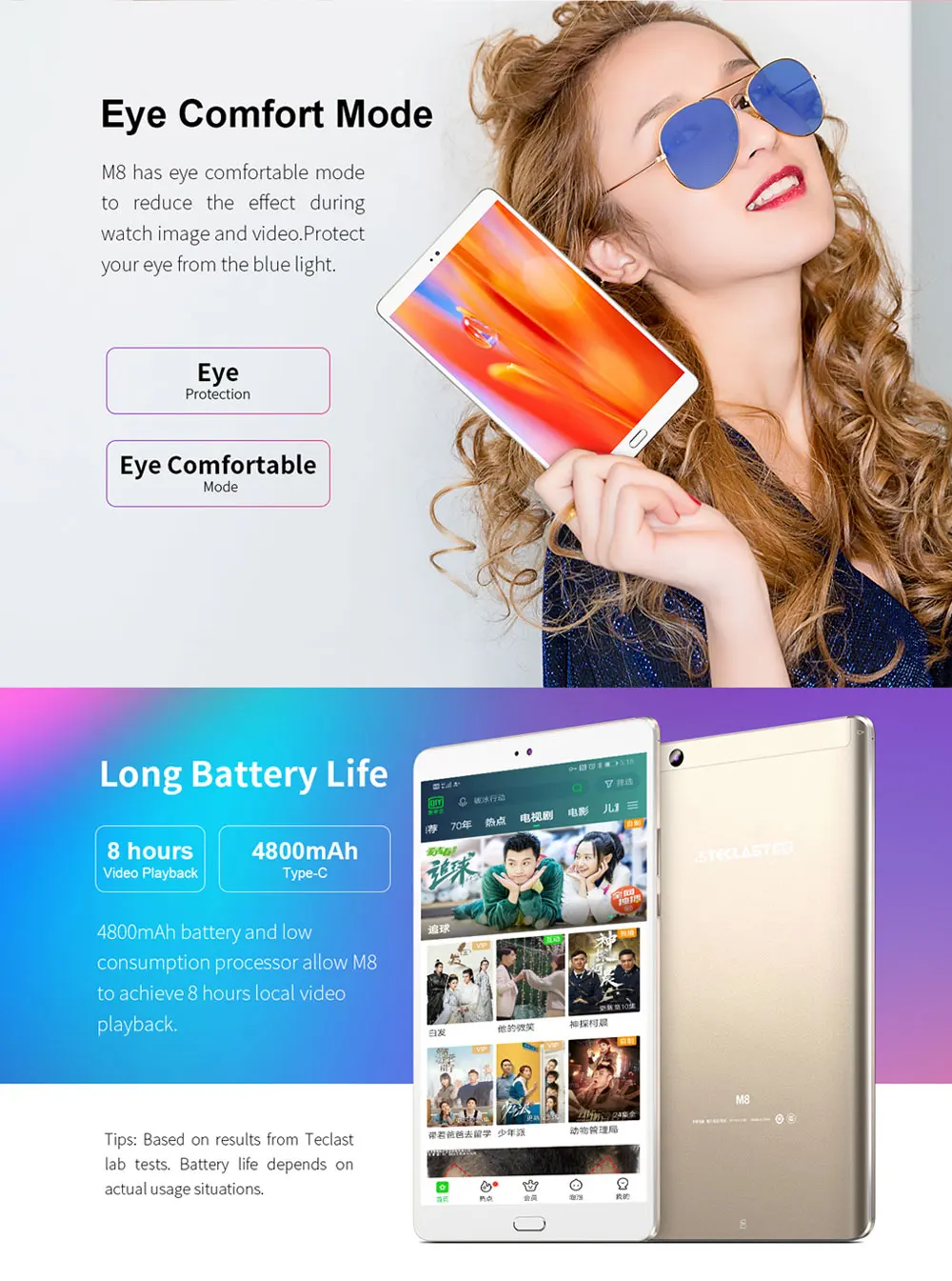 Teclast M8 8,4 дюймовый планшетный ПК Android 7,1 Allwinner A63 1,8 ГГц четырехъядерный процессор 3 ГБ ОЗУ 32 Гб ПЗУ 2560x1600 ips Металл тип-c планшет
