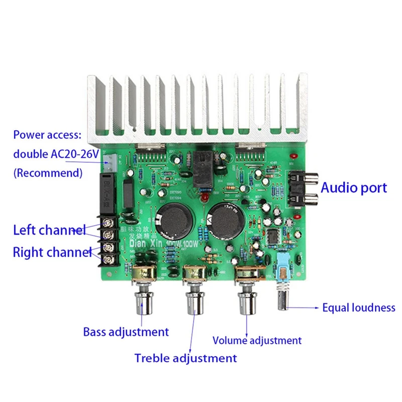 NEW-TDA7294 усилитель аудиоплата AMP 100Wx2 высокомощный 2 0 канальный звуковая колонка