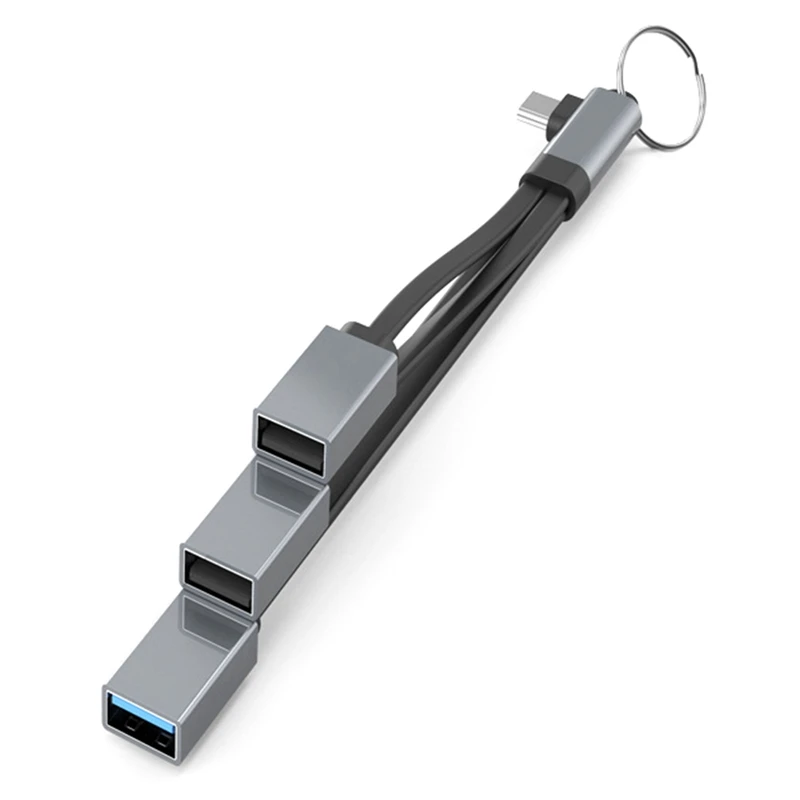 

Type-C Otg Cable One for Three Hubs Mobile Phone and Tablet Connected to U Disk Mobile Hard Disk Mouse and Keyboard