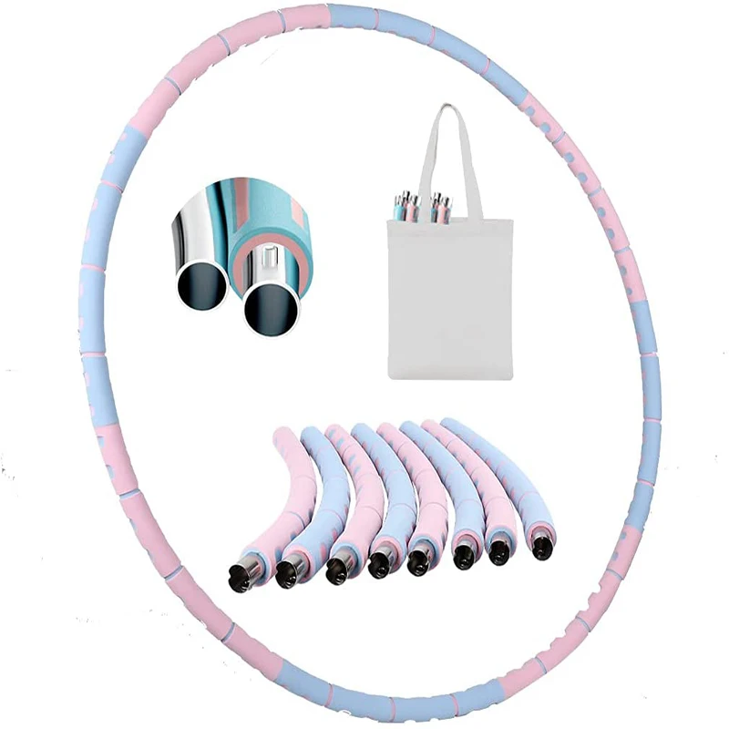 

Съемный обруч из нержавеющей стали кольцо для фитнеса, 6 частей, женский, для тренировок в тренажерном зале, для зауженной талии, для йоги