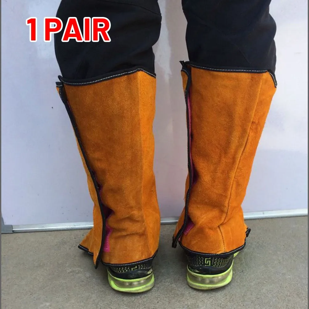 

Welding Shoe Cover Cover Feet Leather Long Protector Shoe Spats Brand New