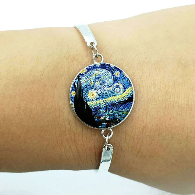 Винтажный Браслет Ван Гога известный художник звездная ночь браслет со