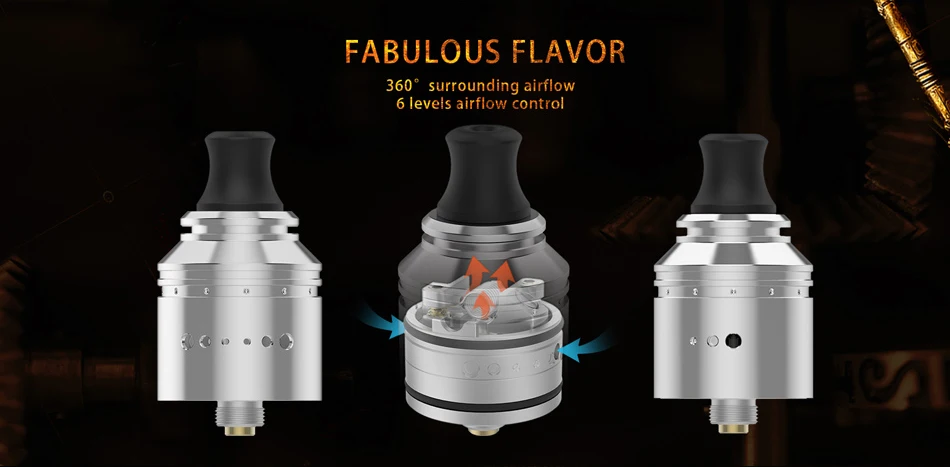 Оригинальный Vapefly Holic MTL RDA бак с одной катушкой 22 2 мм испаритель регулируемым