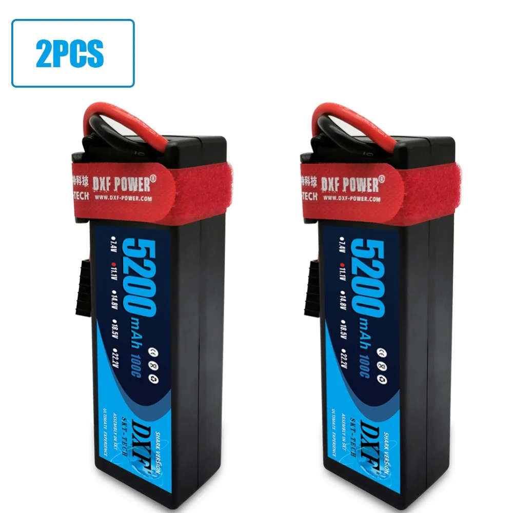 DXF 2 шт батарея lipo 2S 3S 7000mah 3500mah 11,1 V 5200mah Hardcase 100C 200C 11,1 V 2700mah 30C для дрона вертолета 1/8 RC автомобиля