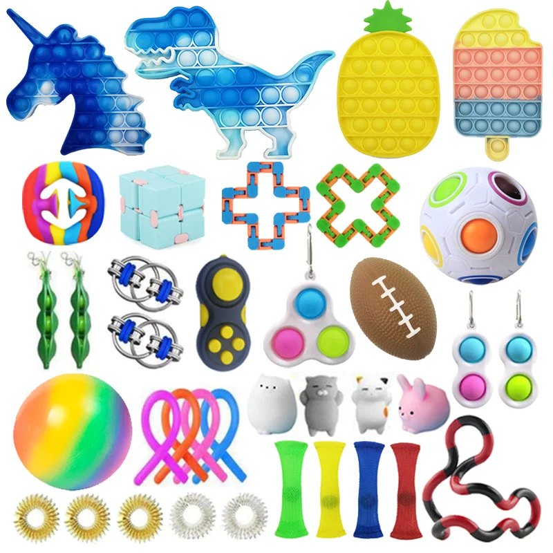 Harga Mainan Fidget Anak Dewasa Mainan Sensorik Gelembung Tekan Autisme Kebutuhan Khusus Pereda Stres Mainan Dorong Pop Remas Lesung Pipi Sederhana