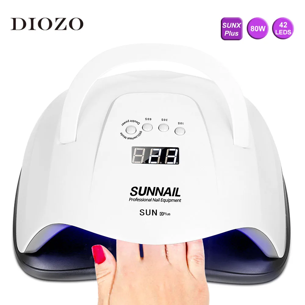 УФ Гелевая лампа для ногтей DIOZO SUN Xplus 80 Вт/54 Вт/48 Вт двойной источник